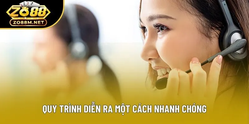 Quy trình diễn ra một cách nhanh chóng Quy trình diễn ra một cách nhanh chóng
